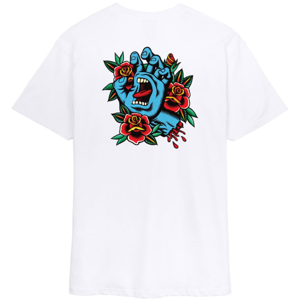 SANTA CRUZ SCREAMING FLASH CENTER WHITE T-SHIRT