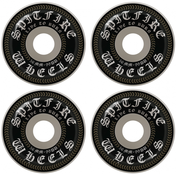 SPITFIRE BLACKLETTER O.G. CLASSIC 56mm x 99DU RUOTE SKATEBOARD