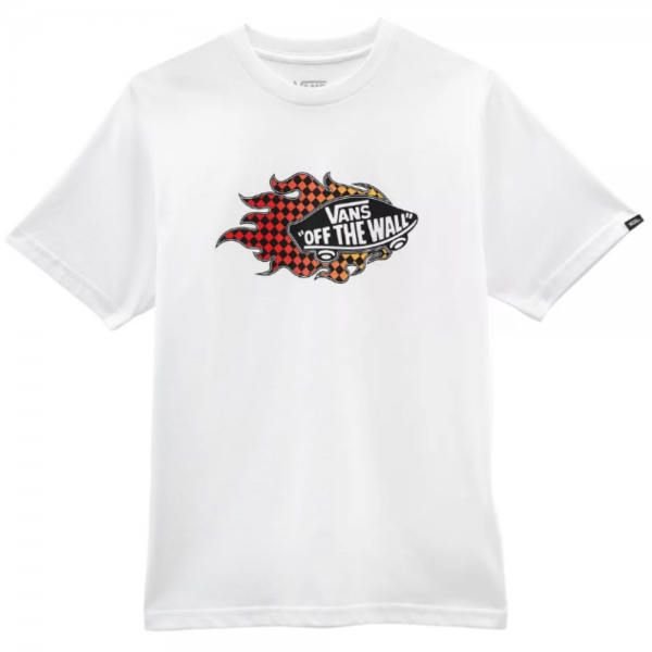 VANS FLAME WHITE T-SHIRT BAMBINO