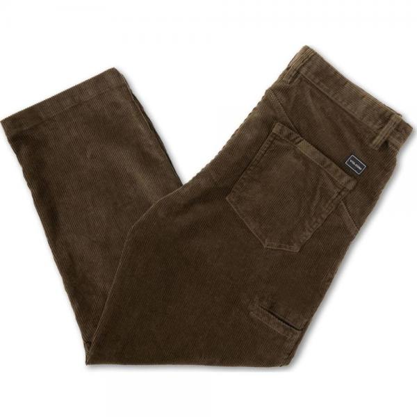 VOLCOM LOUIE LOPEZ TAPERED CORD DARK EARTH PANTALONI