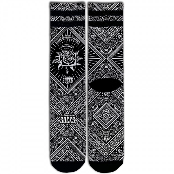 AMERICAN SOCKS BANDANA BLACK CALZINI