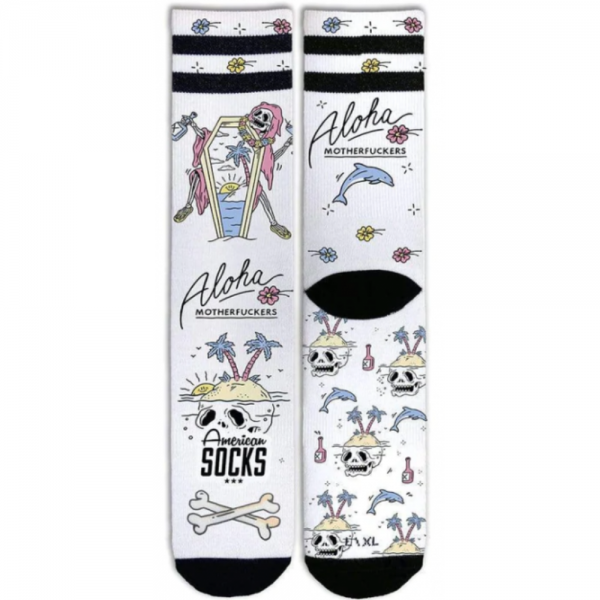 AMERICAN SOCKS SIGNATURE LIVE NOW WHITE CALZINI