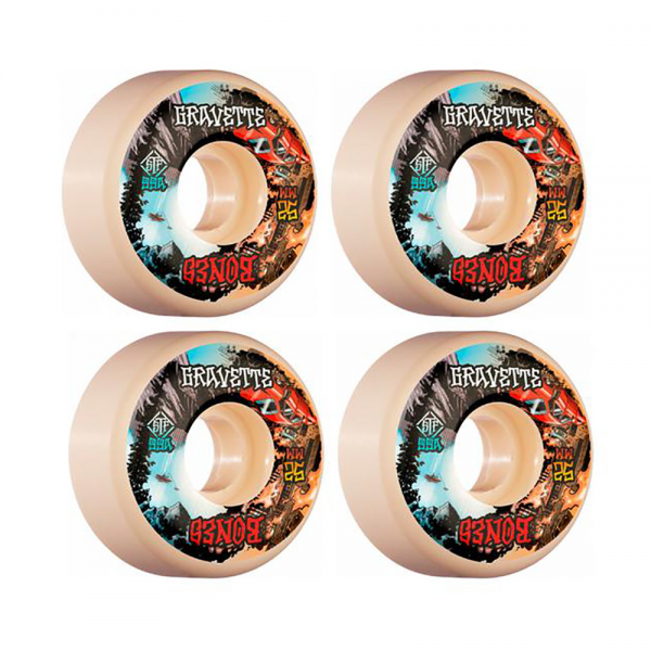 RUOTE SKATE BONES WHEELS GRAVETTE HEAVEN & HELL V2 STF 53mm 99A