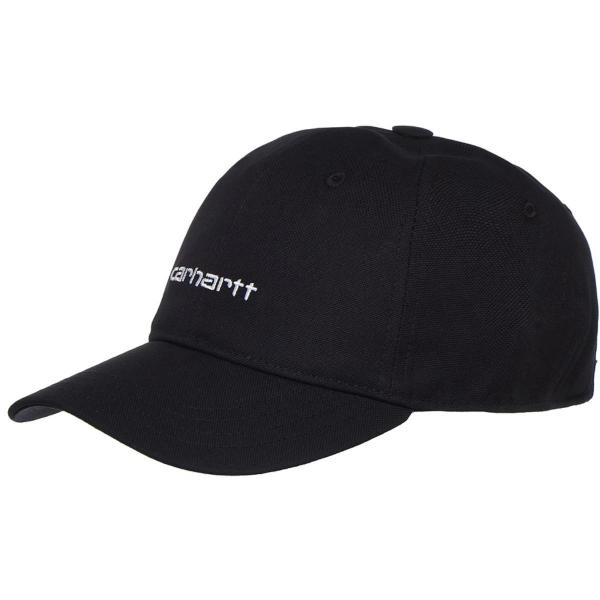 CARHARTT WIP CANVAS SCRIPT BLACK/WHITE CAPPELLO