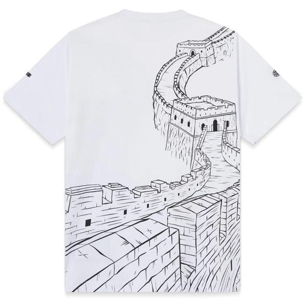 DOLLY NOIRE CHINESE WALL OUTLINE OVER WHITE T-SHIRT