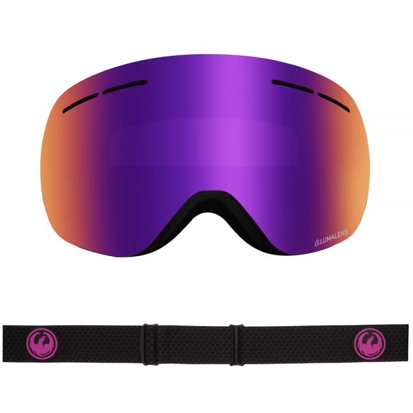 DRAGON X1S 3 SPLIT/PURPLE ION + AMBER MASCHERA SNOWBOARD