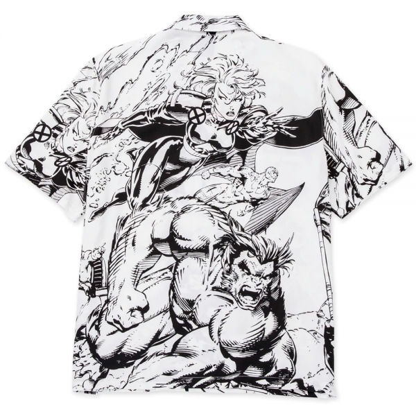  HUF x MARVEL X-MEN RESORT WHITE CAMICIA