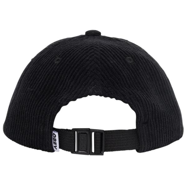 OBEY BOLD CORD 6 STRAPBACK BLACK CAPPELLO