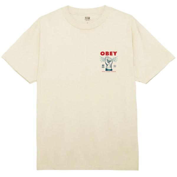 OBEY NEW CLEAR POWER CREAM T-SHIRT