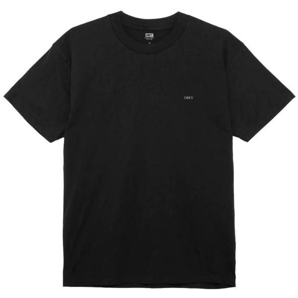 OBEY RIPPED ICON BLACK T-SHIRT