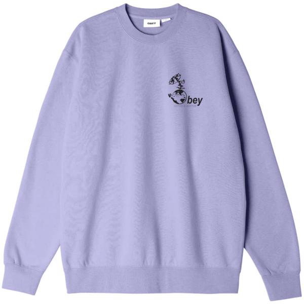 OBEY THE FUTURE STARTS TODAY PREMIUM CREW DIGITAL LAVENDER FELPA