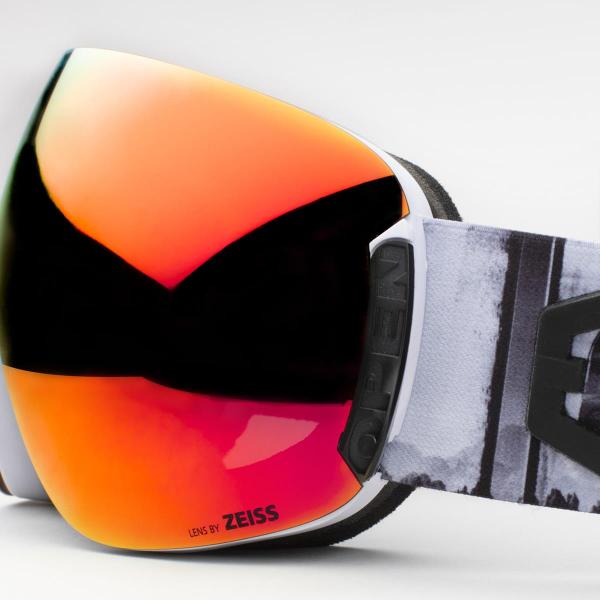 OUT OF OPEN CLOSED RED MCI MASCHERA SNOWBOARD