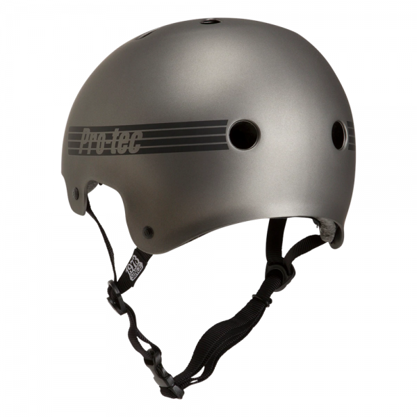 PRO - TEC OLD SCHOOL MATTE METALLIC GUNMETAL CASCO