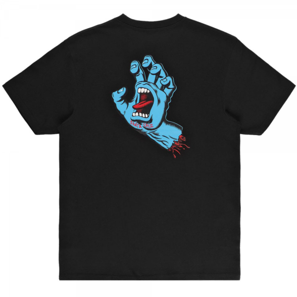 SANTA CRUZ SCREAMING HAND CHEST BLACK T-SHIRT