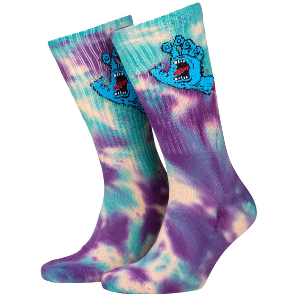 SANTA CRUZ SCREAMING HAND TIE DYE CALZINI