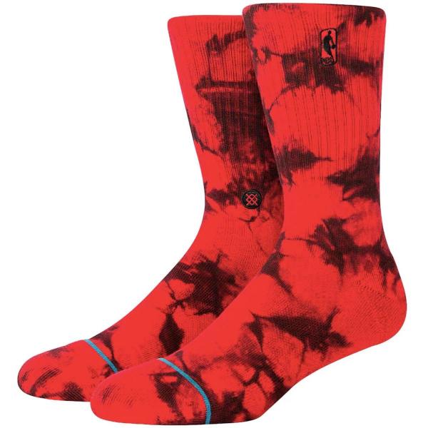 STANCE NBA LOGOMAN DYE RED CALZINI