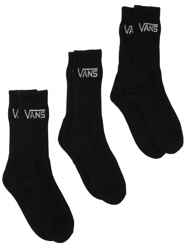 VANS MN CLASSIC CREW SOCK (3PZ) BLACK CALZINI