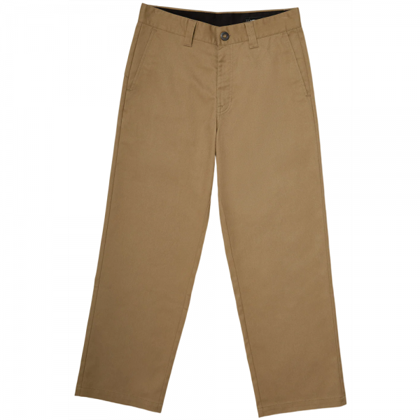 VOLCOM LOOSE TRUCKS CHINO DARK KHAKI PANTALONI