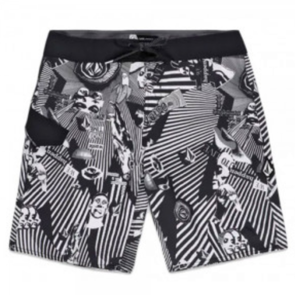 VOLCOM MOD LIDO PRINT 20 BLACK COSTUME