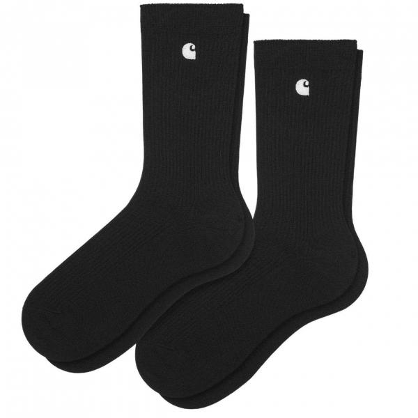 CACARHARTT WIP MADISON PACK SOCKS BLACK/WHITE