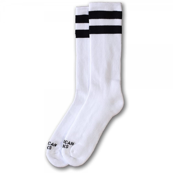 AMERICAN SOCKS OLD SCHOOL WHITE/BLACK CALZINI