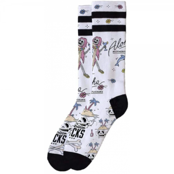 AMERICAN SOCKS SIGNATURE LIVE NOW WHITE CALZINI