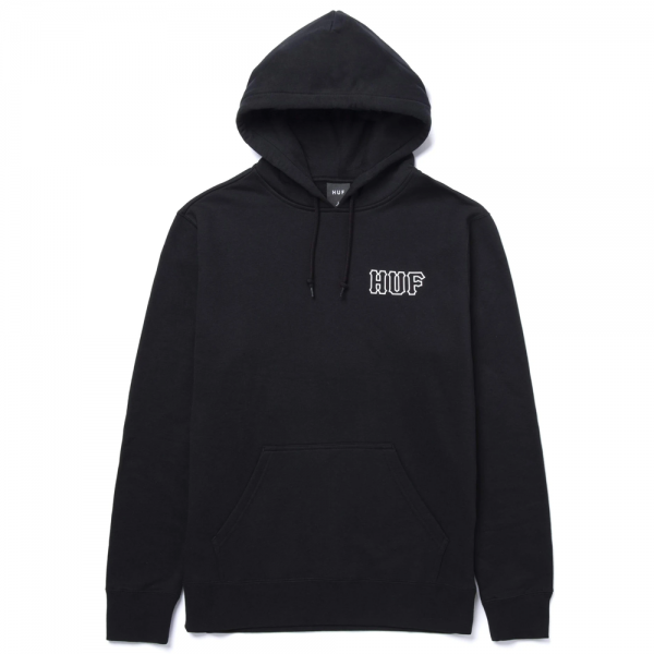 HUF BARB WIRE CLASSIC H P/O HOODIE BLACK FELPA