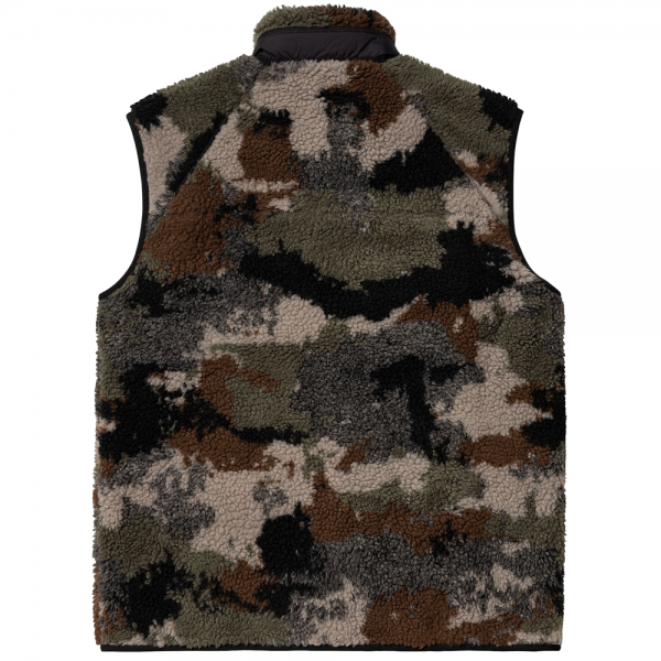 CARHARTT WIP PRENTIS VEST LINER TRAIL JACQUARD WOODLAND/BLACK 