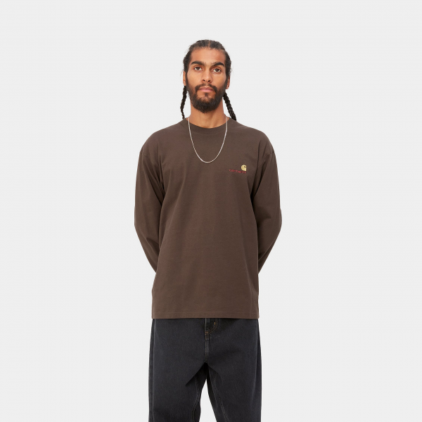 CARHARTT WIP L/S AMERICAN SCRIPT BUCKEYE T-SHIRT