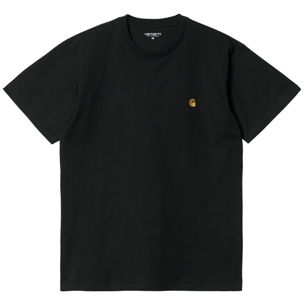 CARHARTT WIP CHASE BLACK/GOLD T-SHIRT