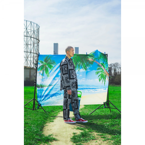 DOOMSDAY BANDANA CHINO BLACK PANTALONI