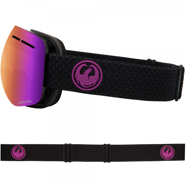 DRAGON X1S 3 SPLIT/PURPLE ION + AMBER MASCHERA SNOWBOARD