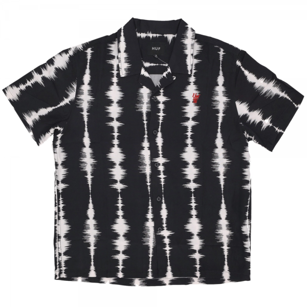 HUF SEISMOGRAM RESORT BLACK CAMICIA