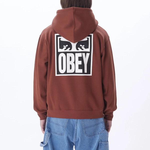 OBEY EYES ICON HOOD SEPIA FELPA