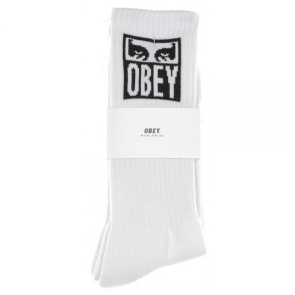 OBEY EYES ICON WHITE CALZINI