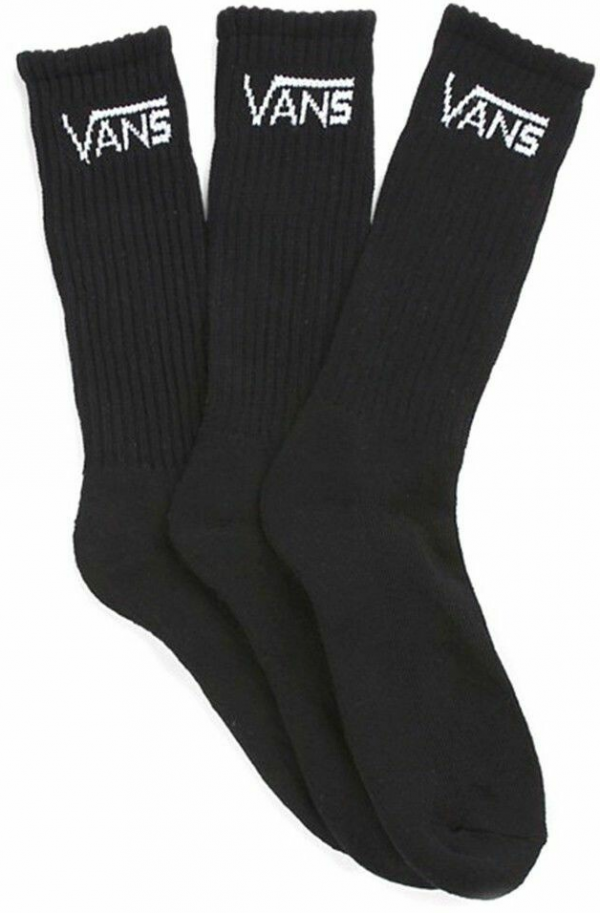 VANS MN CLASSIC CREW SOCK (3PZ) BLACK CALZINI