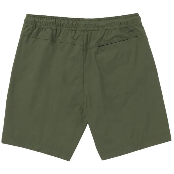 VOLCOM HOXSTOP ELASTIC WAIST SQUADRON GREEN SHORTS