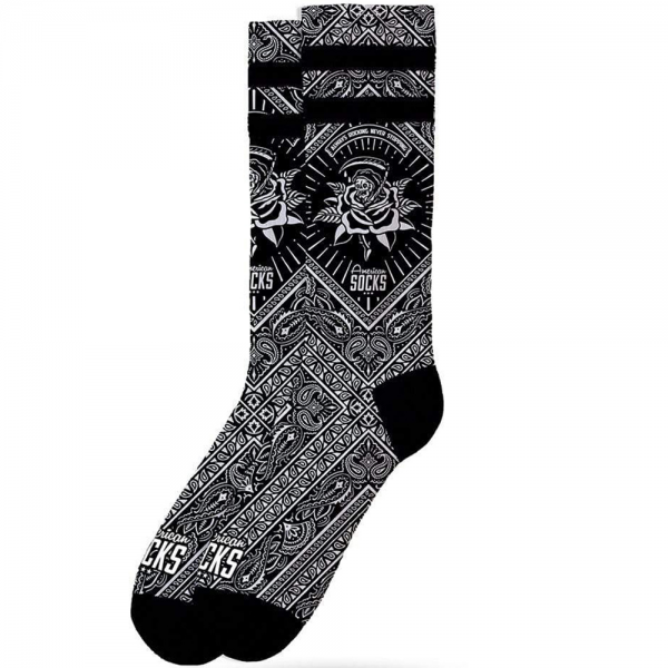 AMERICAN SOCKS BANDANA BLACK CALZINI