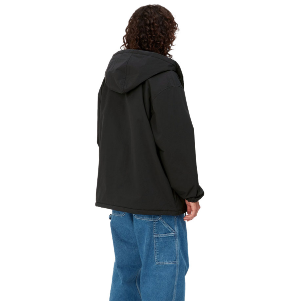 CARHARTT WIP HOODED COACH JACKET BLACK/WHITE 