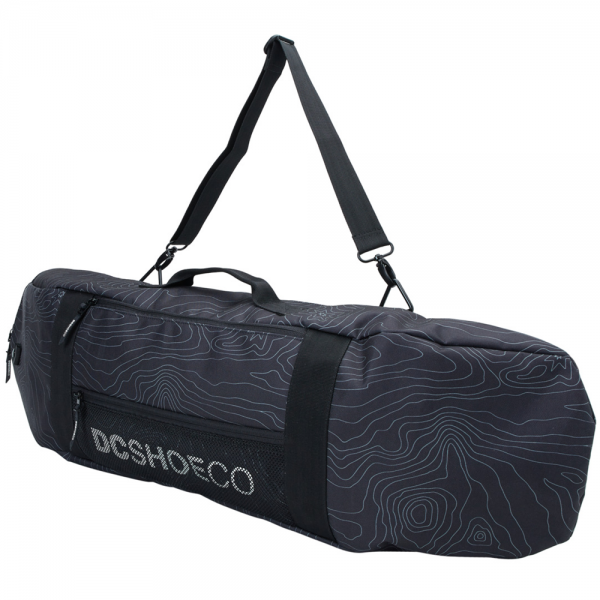 DC ALL WEATHER BLACK TOPOGRAPHIC SKATEBOARD BAG