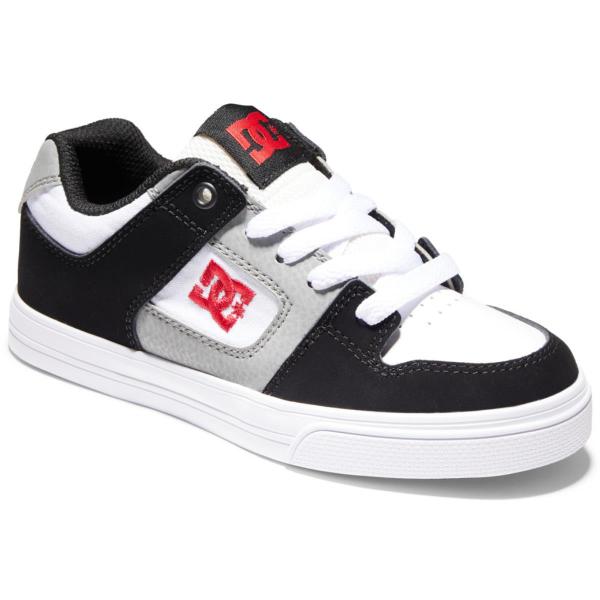 DC PURE WHITE/BLACK/RED SCARPE BAMBINO