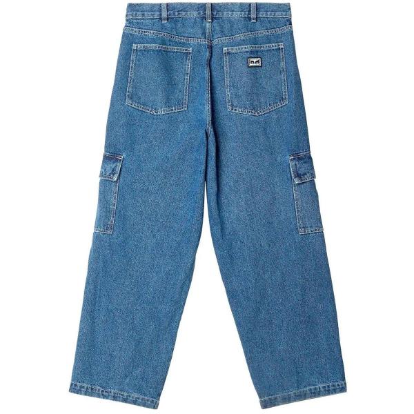 OBEY BIG WIG CARGO DENIM PANT LIGHT INDIGO