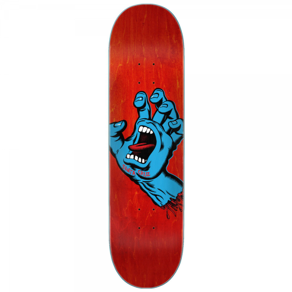 SANTA CRUZ SCREAMING HAND 8.0in x 31.6in TAVOLA SKATEBOARD