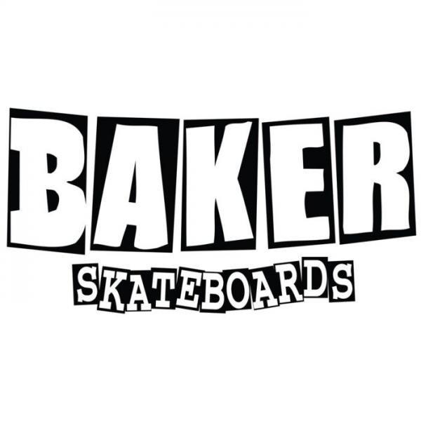 BAKER BRAND LOGO WHITE 8.25