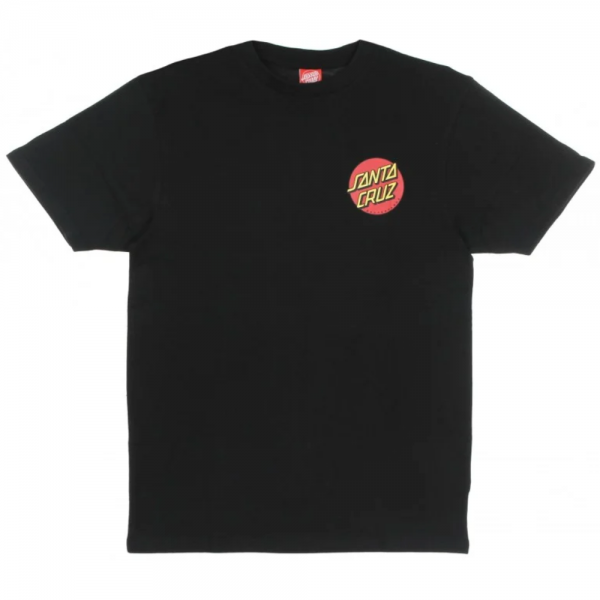 SANTA CRUZ CLASSIC DOT CHEST BLACK T-SHIRT