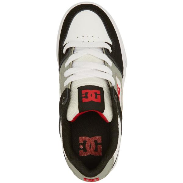 DC PURE WHITE/BLACK/RED SCARPE BAMBINO