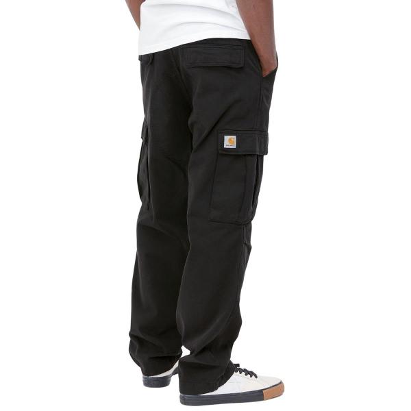 CARHARTT WIP REGULAR CARGO BLACK GARMENT DYED PANTALONI