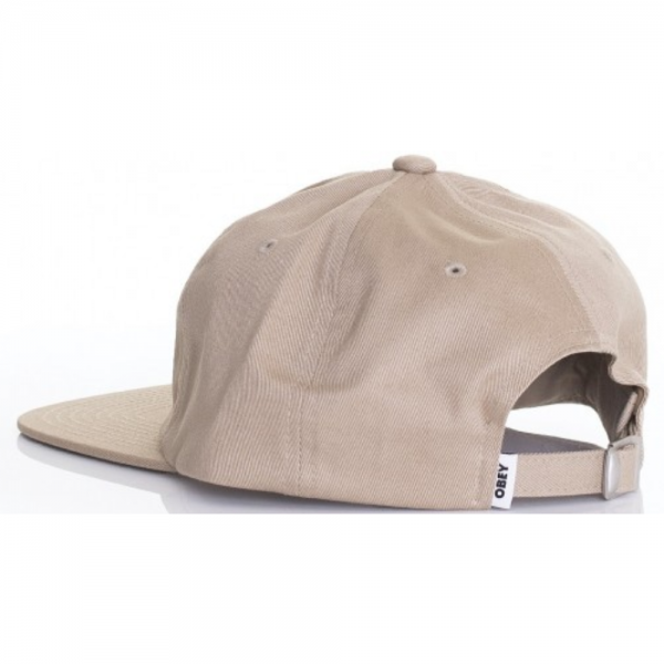 OBEY ICON PATCH PANEL STRAPBACK KHAKI CAPPELLO