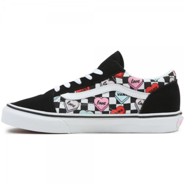 VANS OLD SKOOL CANDY HEARTS BLACK/TRUE WHITE SCARPE BAMBINO
