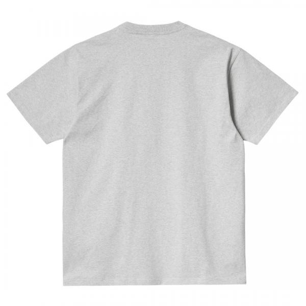 CARHARTT WIP S/S AMERICAN SCRIPT ASH HEATHER T-SHIRT